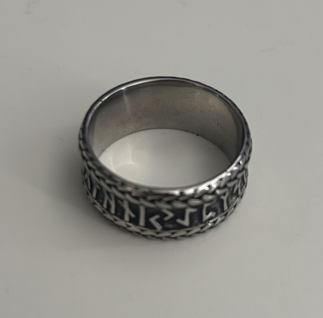 Anelli: Stahl Ring Runen Wikinger Vikings US Grösse 10 – Nuovo (secondo la descrizione) da Egg b. Zürich venduto da superman1975 1