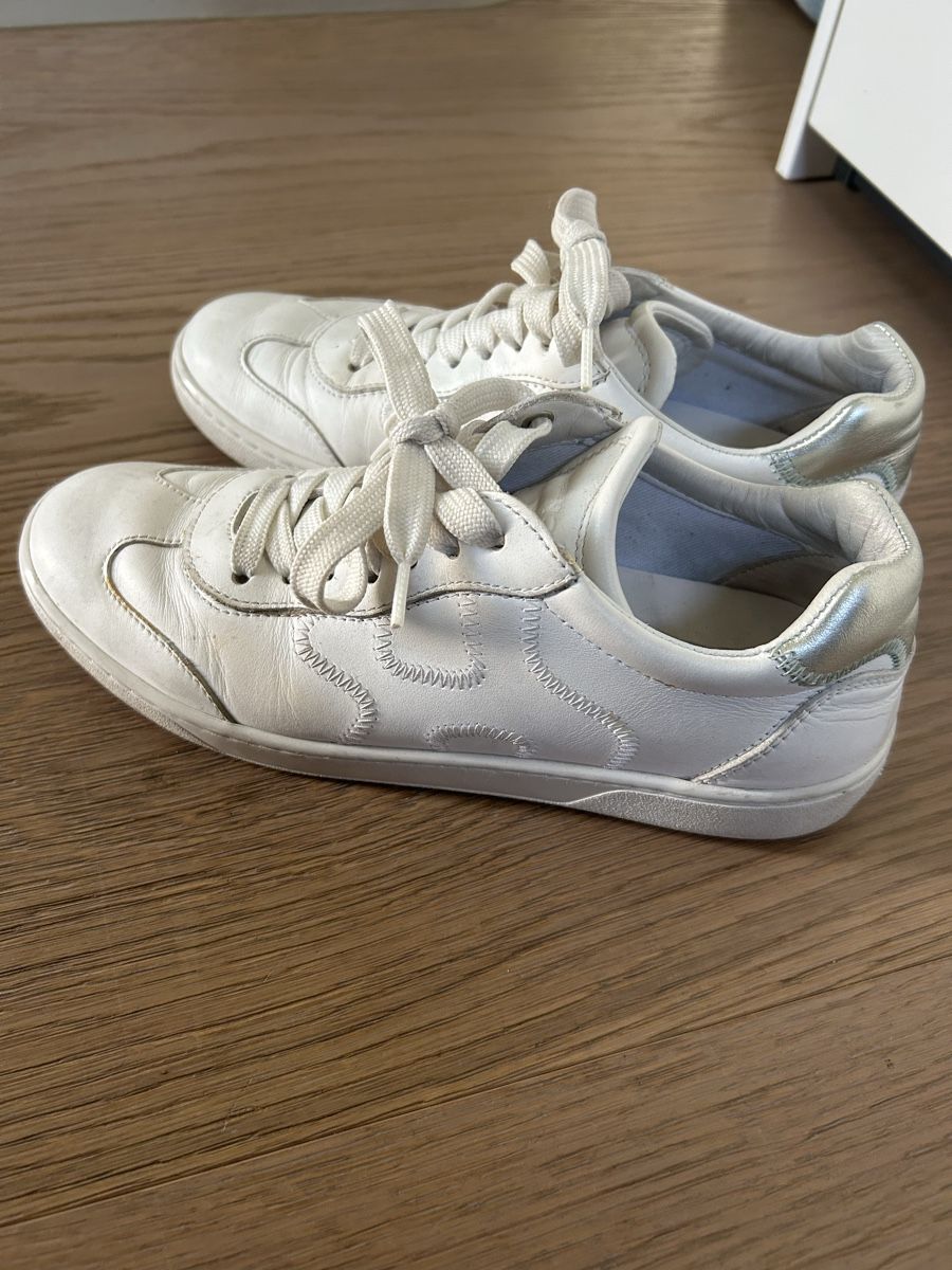 Hogan Scarpe da donna: HOGAN Baskets Blanches T.36.5 Cuir Détails Argentée – Usato da Pully venduto da rosipa 4