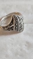 belle bague ancienne argent et marcassites gr59