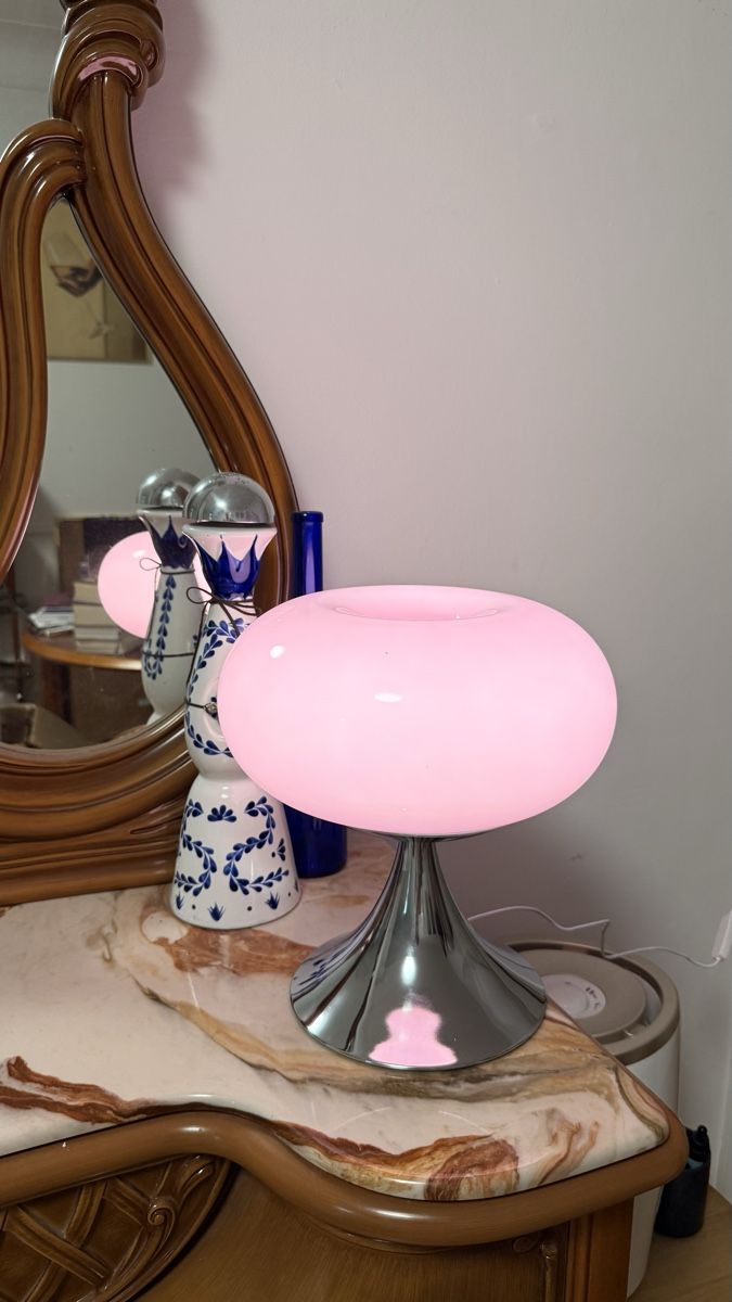 Lampen: Tischlampe rund pink Chrom  – Neu (gemäss Beschreibung) aus Zürich von Julia_Ch 1