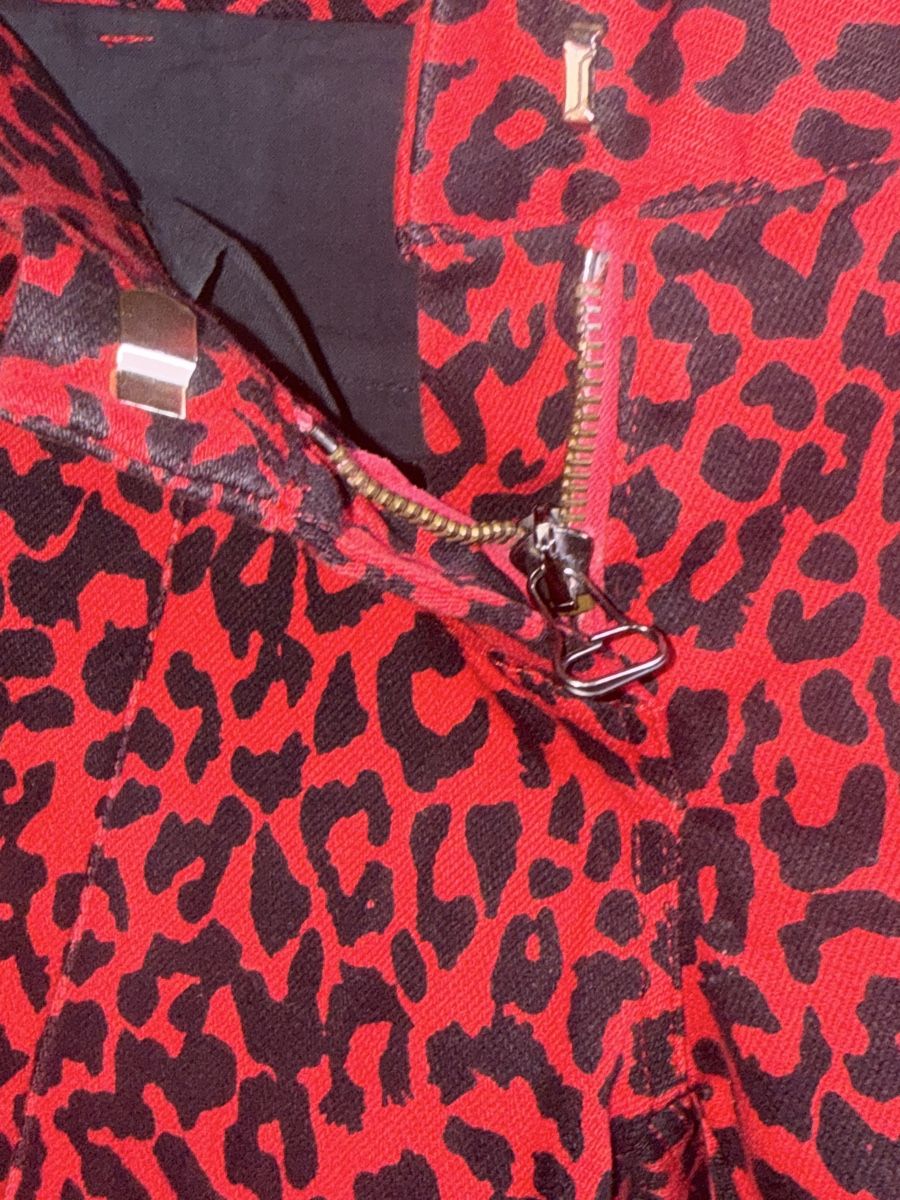 Balmain Hosen: Red Leopard Print Balmain Trousers – Neu (gemäss Beschreibung) aus Montreux von Yss_Boutiqu3 3