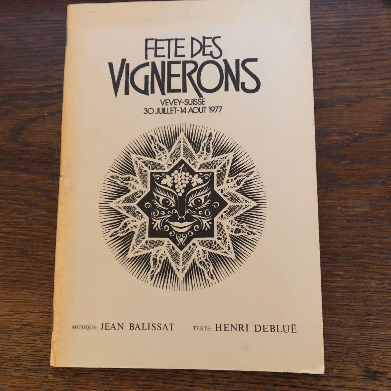 Libri: PARTITION FÊTE DES VIGNERONS 1977 – Usato da St-Cierges venduto da Crisi53