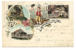 Gruss aus dem Appenzeller Land (AI) Ebenalp - Litho - 1902
