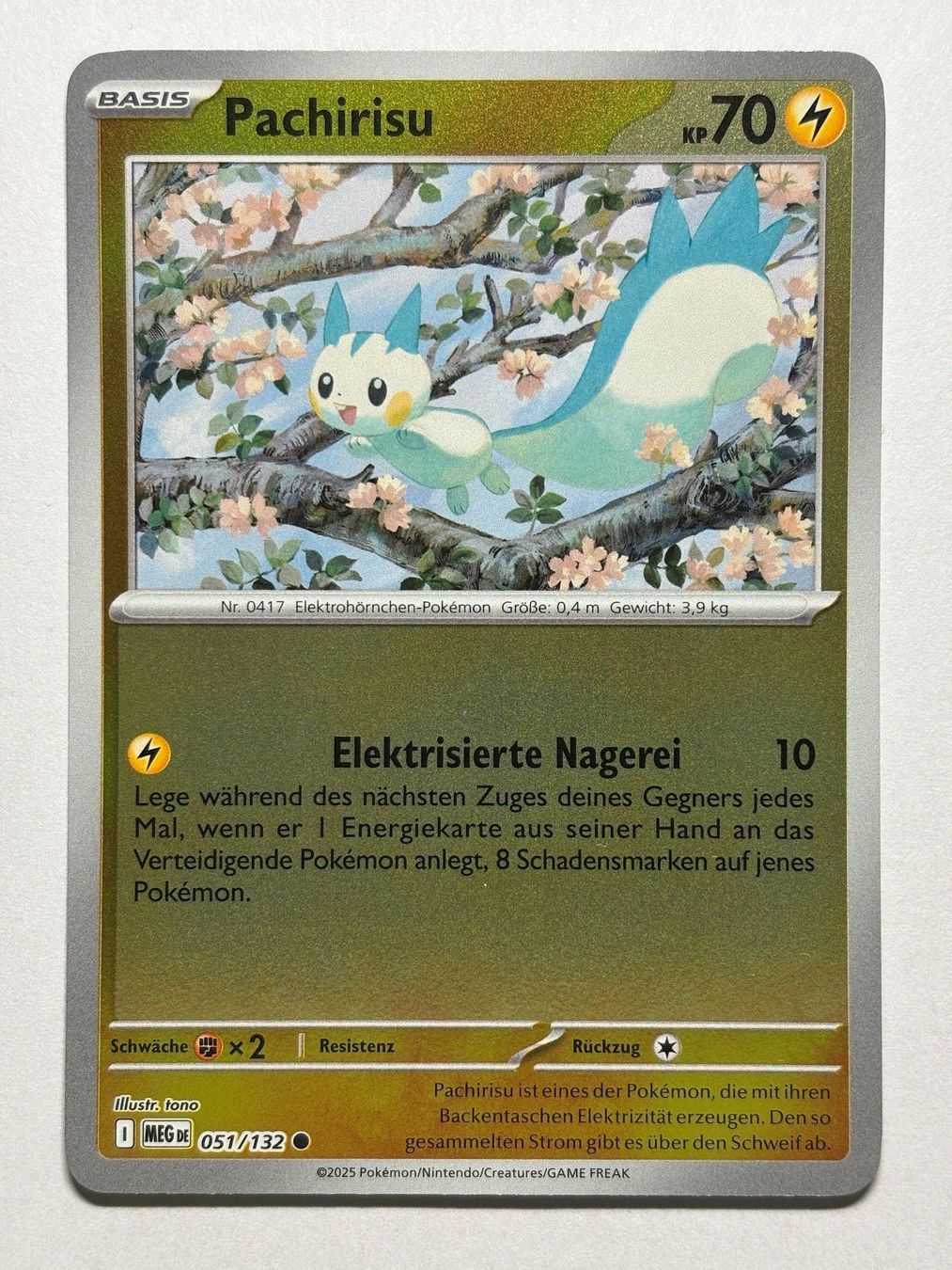 Pokémon Sammelbilder & Trading cards: Pachirisu (MEG 51) - Reverse Holo - DE – Gebraucht aus Allschwil von bul_5pmr