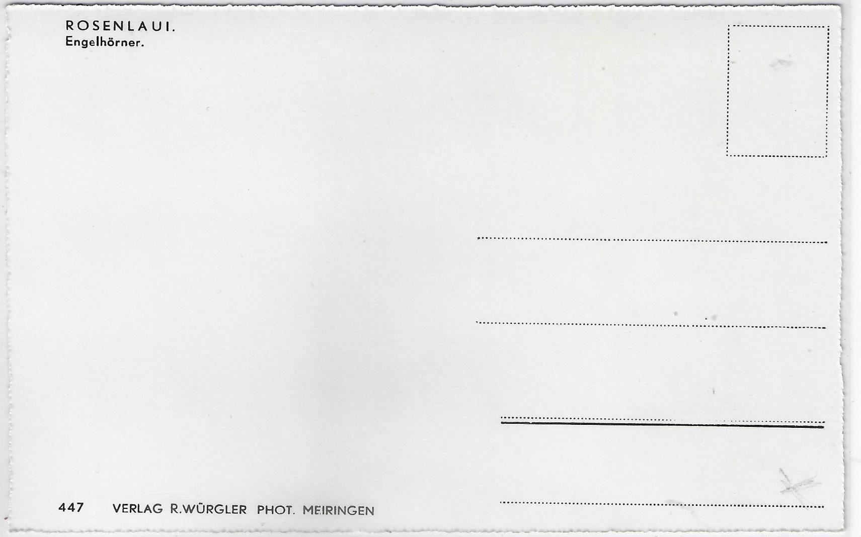 Cartes postales: Rosenlaui - Engelhörner – Antique à Ettingen par Kartenplanet 1