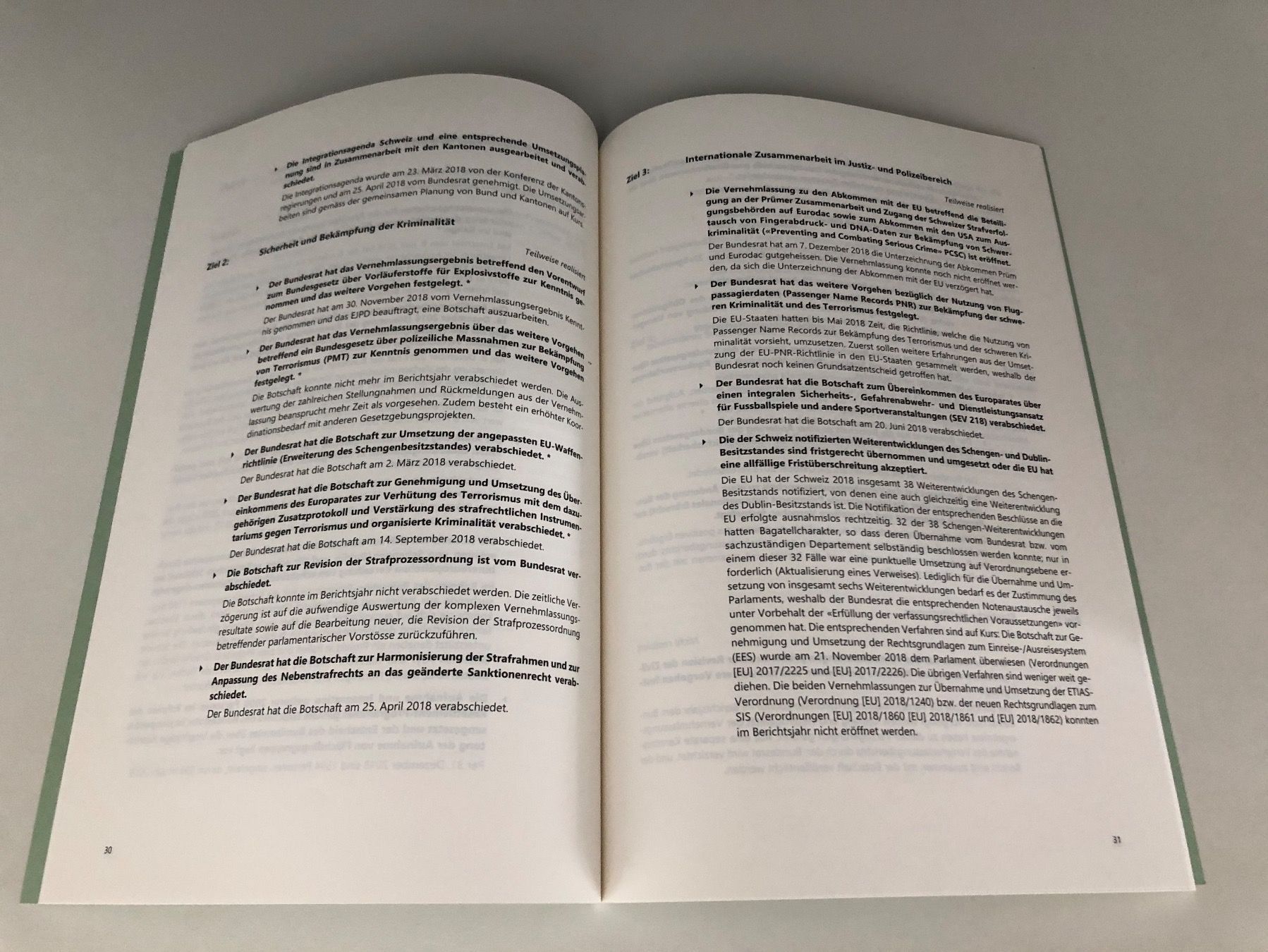 Libri: Geschäftsbericht des Bundesrates 2018 – Usato da Hergiswil LU venduto da FcMalkov 2