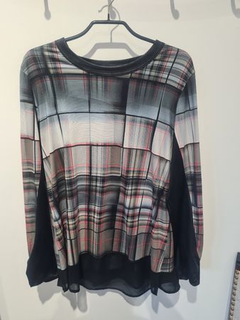 Doris Streich kariertes Langarmshirt, Grösse 42