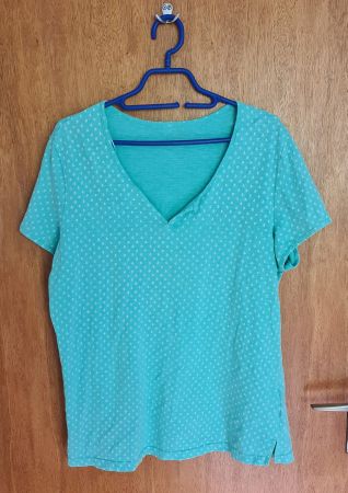 Wunderschönes T-Shirt von Sheego in türkis, Grösse 44/46