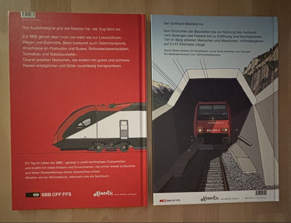 Fumetti: 2 Atlantis Bilderbücher:Alle einsteigen,durch den Gotthard – Nuovo (secondo la descrizione) da Kehrsatz venduto da Raboy 1