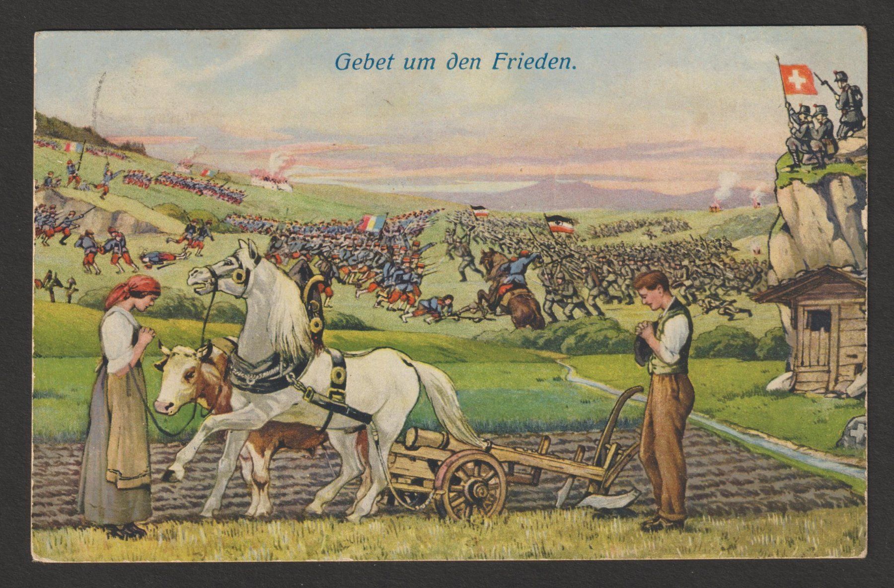 Cartoline postali: WK1 Krieg & Frieden Nr. 94 – Usato da Siebnen venduto da Fstaehli