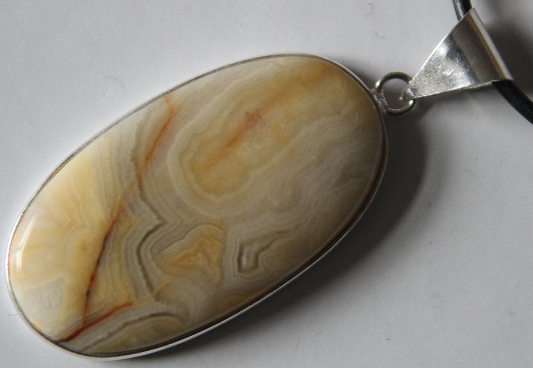Anhänger: Neu: Achat Schmuck Anhänger mit Kette – Neu (gemäss Beschreibung) aus Matten b. Interl von Edelsteingalerie 1