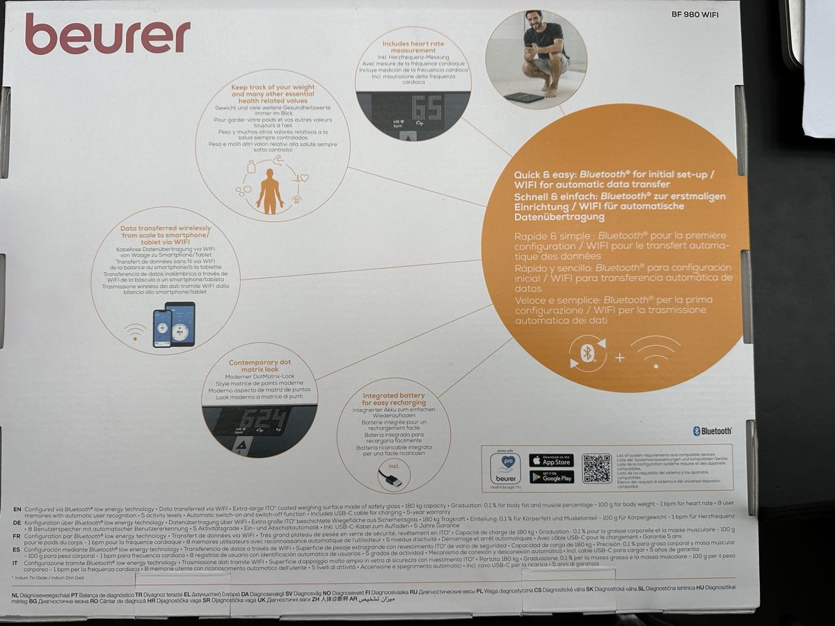 Beurer Bilance pesapersone: Beurer Diagnosewaage WIFI / Bluetooth NEU – Nuovo e nell'imballaggio originale da Cham venduto da Janssen0 1