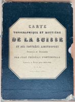Carte topographique & routière de la Suisse. Osterwald.1850
