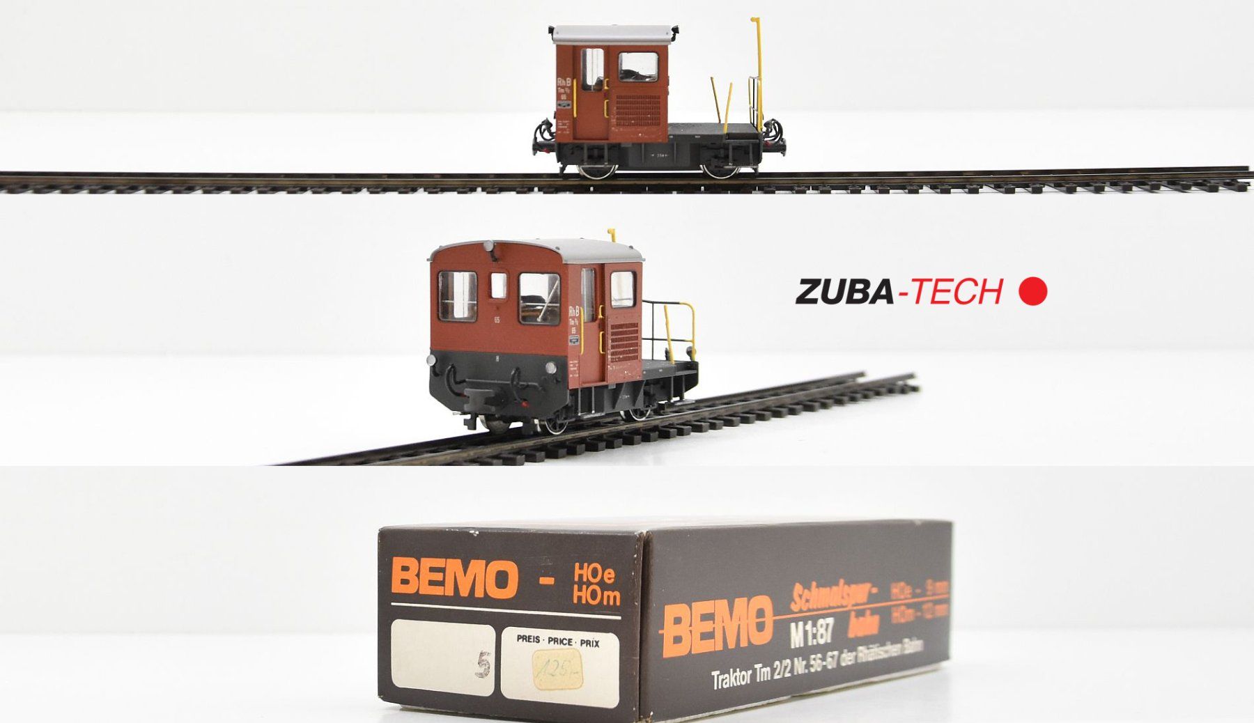 Bemo 1273 122 Rangierlok Tm 2/2 RhB H0m GS Analog mit OVP (Gebraucht ...
