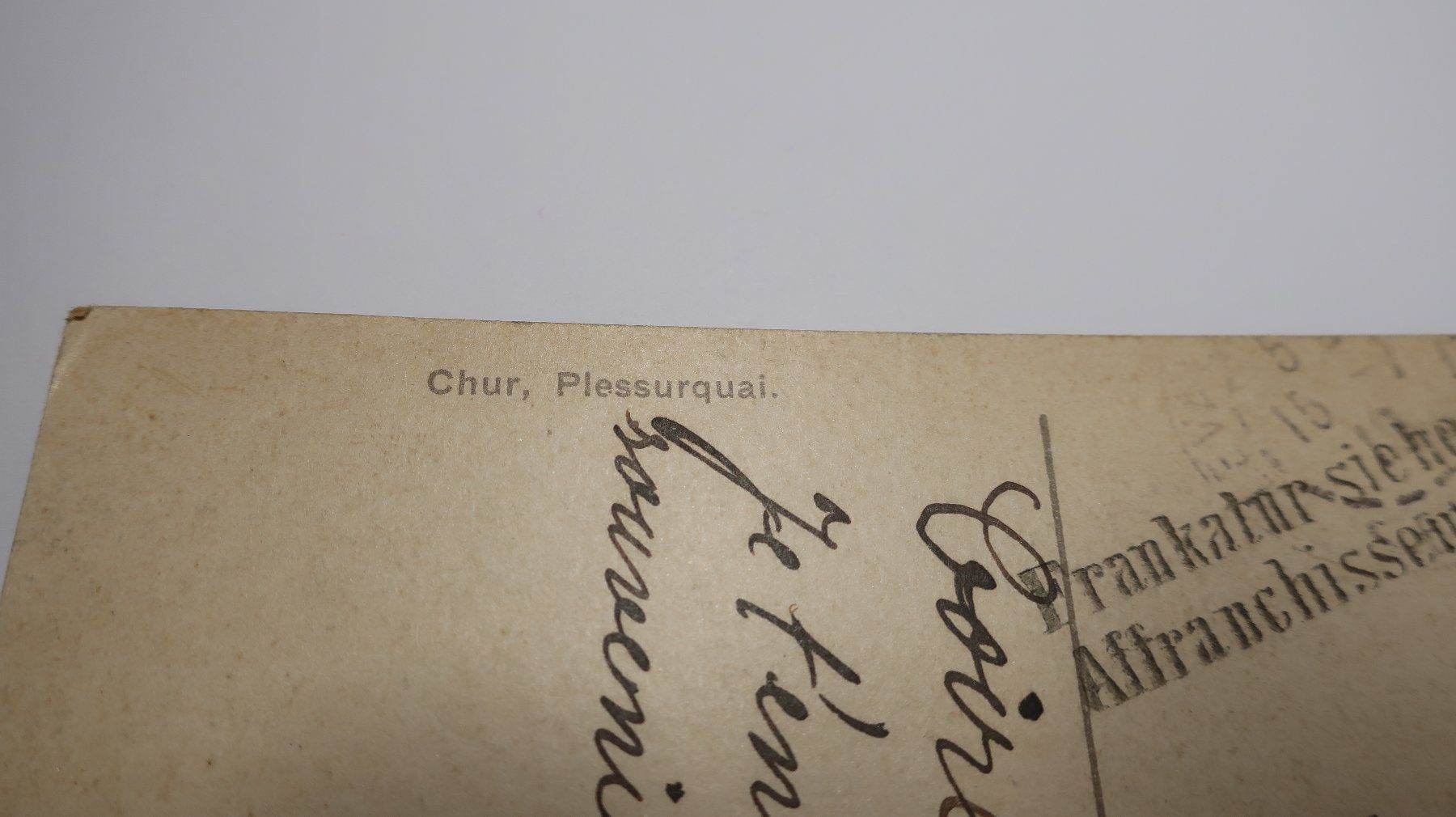 Ansichtskarten: Chur Plessurquai  1910 – Defekt aus Cormoret von Pascalll2001 9