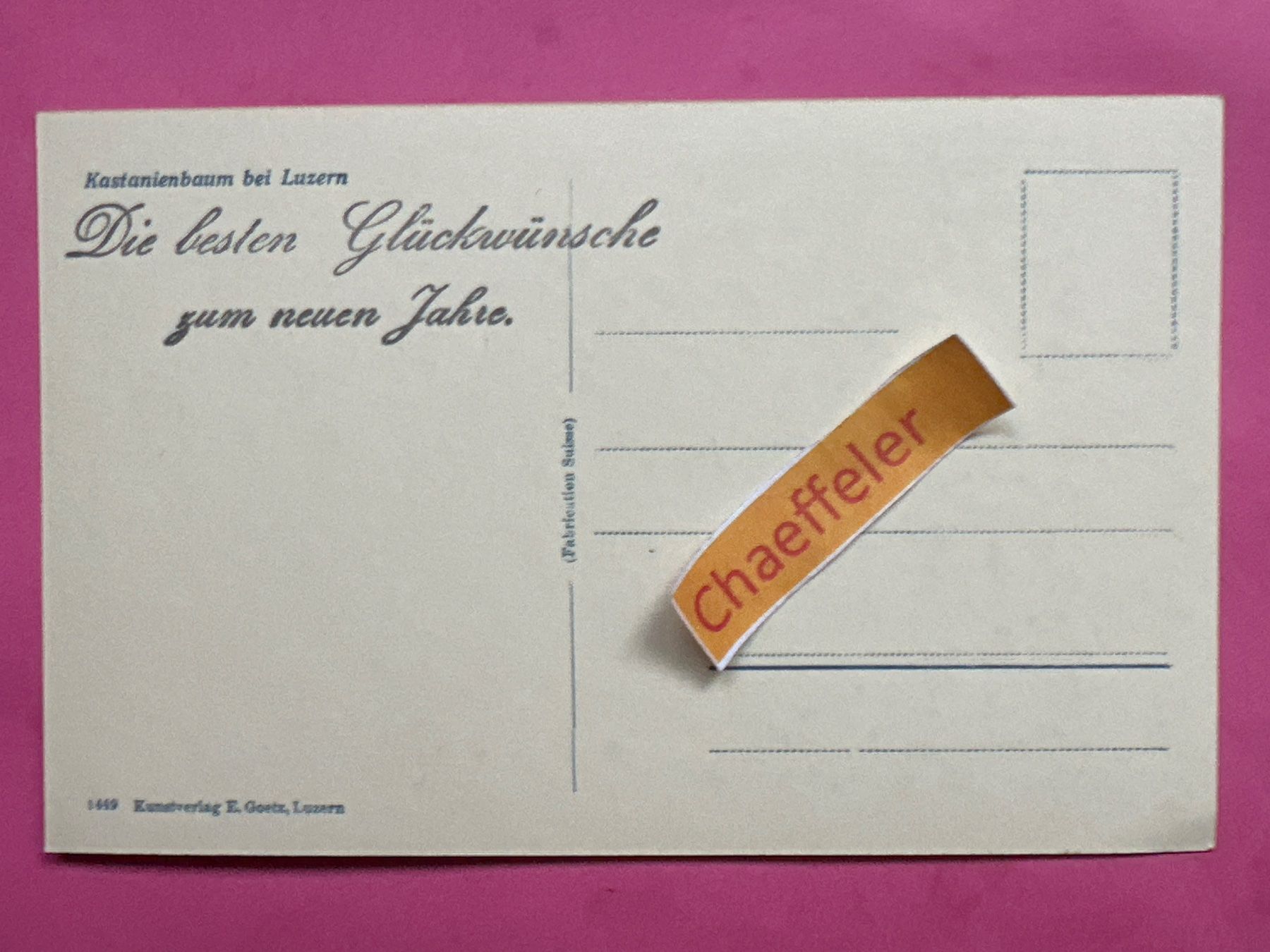 Cartoline postali: Kastanienbaum bei Luzern – Usato da Zürich venduto da Chaeffeler 1