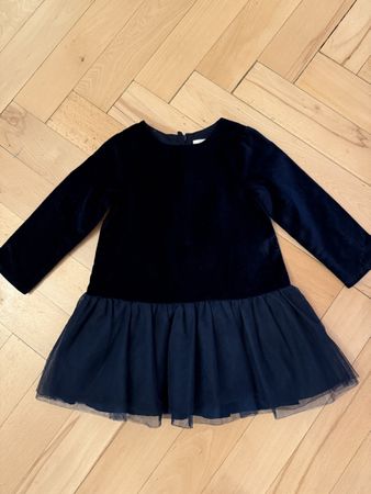 Jacadi: Dunkelblaues, festliches Kleid in Grösse 96
