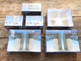 Kibri grosses Brücken Set H0 + Pfeiler - Märklin C-Gleis Neu