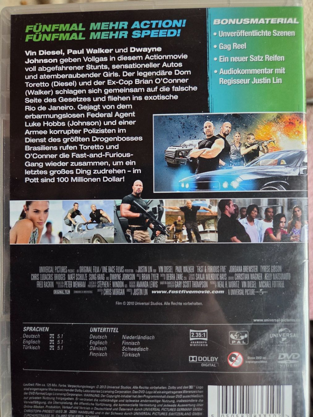 Tutti i DVDs: Fast & Furious 5 DVD – Usato da Dintikon venduto da Vexi 1