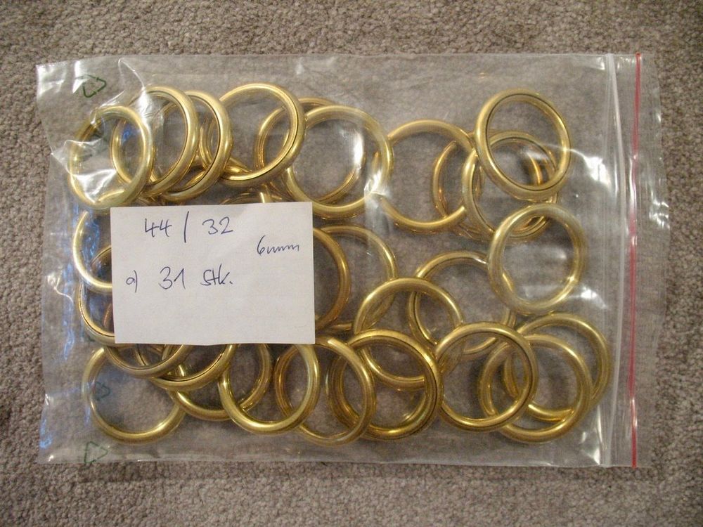 31x Messing Ring 44 / 32 mm Makramé Basteln (Neu (gemäss Beschreibung ...
