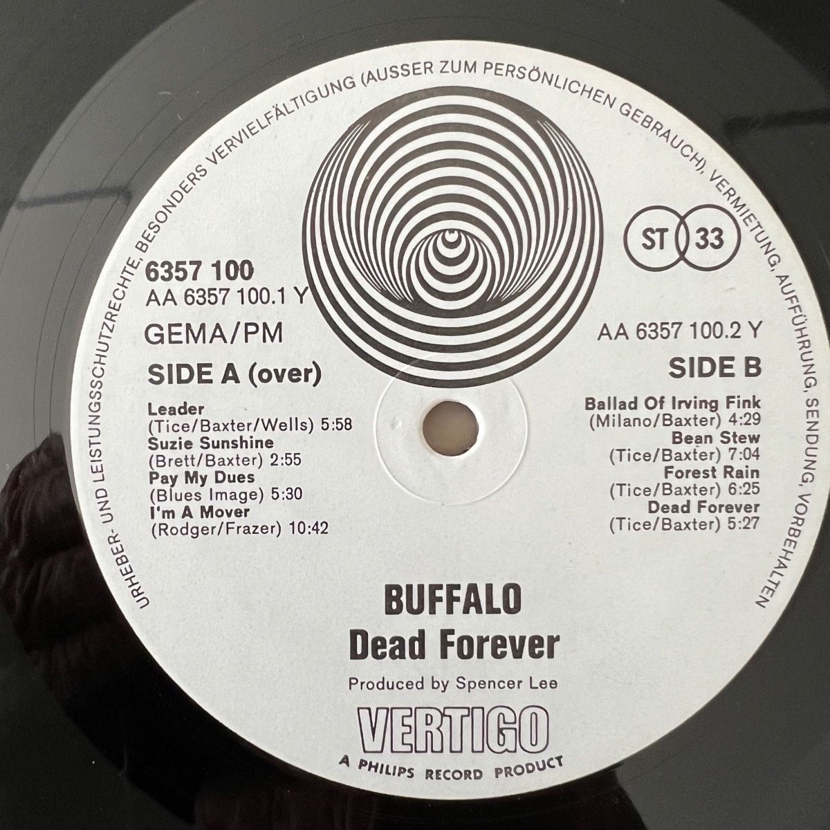 Dischi in vinile: Buffalo - Dead Forever.... / 1. D-Press. 1972 - Very nice – Usato da Gais venduto da soundcave57 3