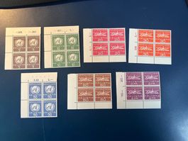 ONU GENEVE UNO GENF 22 - 27 1955, Vierblöcke, postfrisch