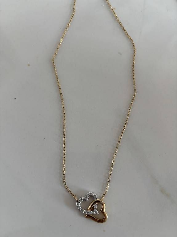 Swarovski Catenine: Swarovski Kette "Zwei Herzen" – Usato da Walchwil venduto da AlonsoXXX