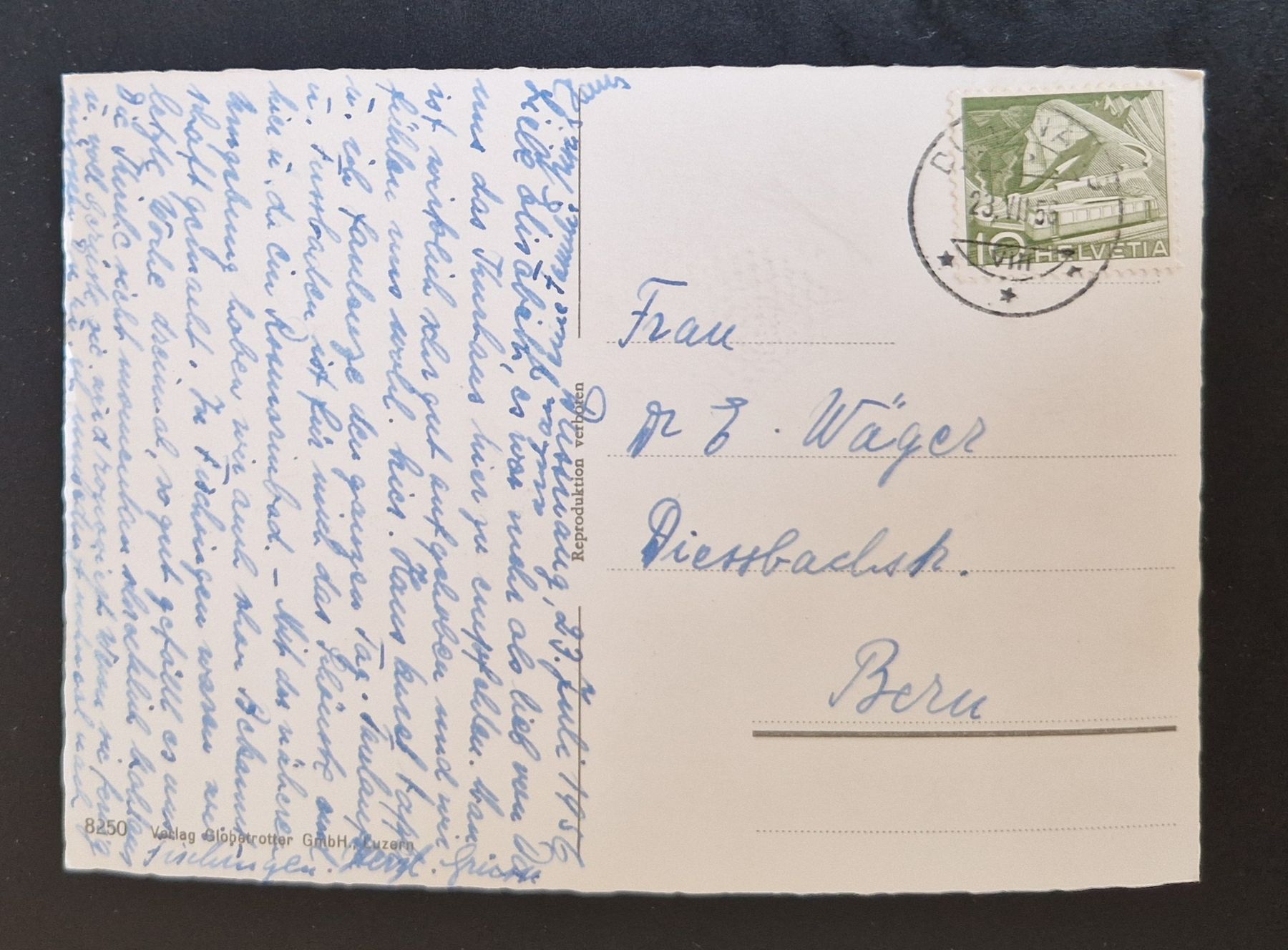Cartoline postali: Kurhaus Dussnang 1956 – Usato da Ebikon venduto da Donar50 1