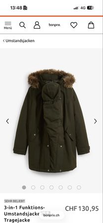 Umstandsjacke mit Trageeinsatz