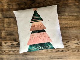 Kissenbezug 45 x 45 cm Zierkissen Weihnachten Tannenbaum