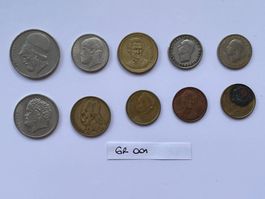 10 Münzen aus Griechenland 1954-1992