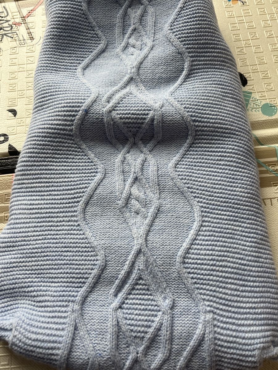 Sacchi a pelo: Baby Strick Fusssack hellblau – Usato da Vaduz venduto da ss-trading 2