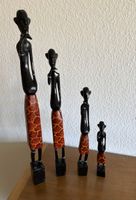 4er Set Deko Figuren Holz Afrika Stil, Handarbeit, Top!