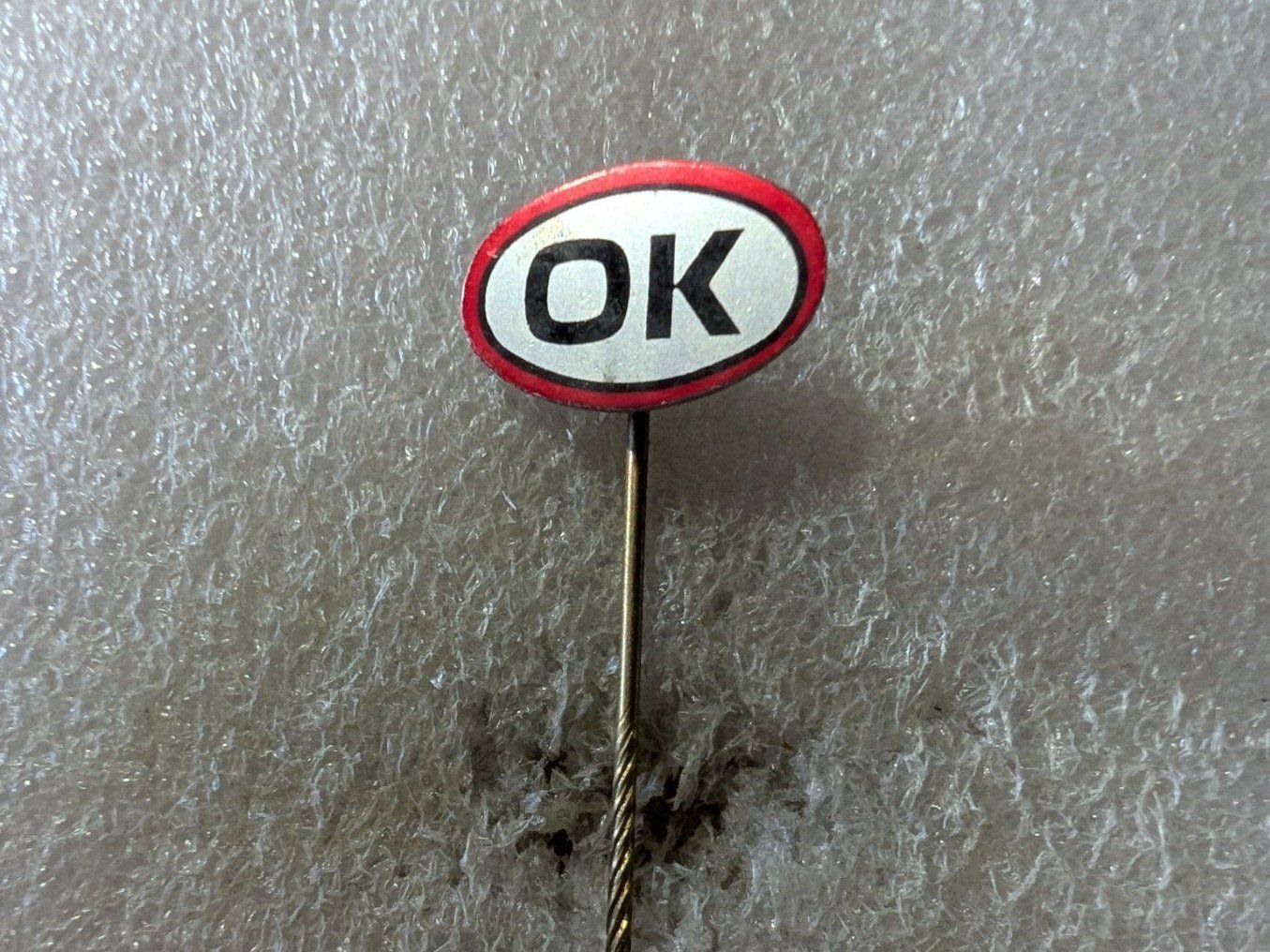 Plaketten & Abzeichen: Anstecknadel 39: ok – Gebraucht aus Oppligen von Pin-Fall-Shop