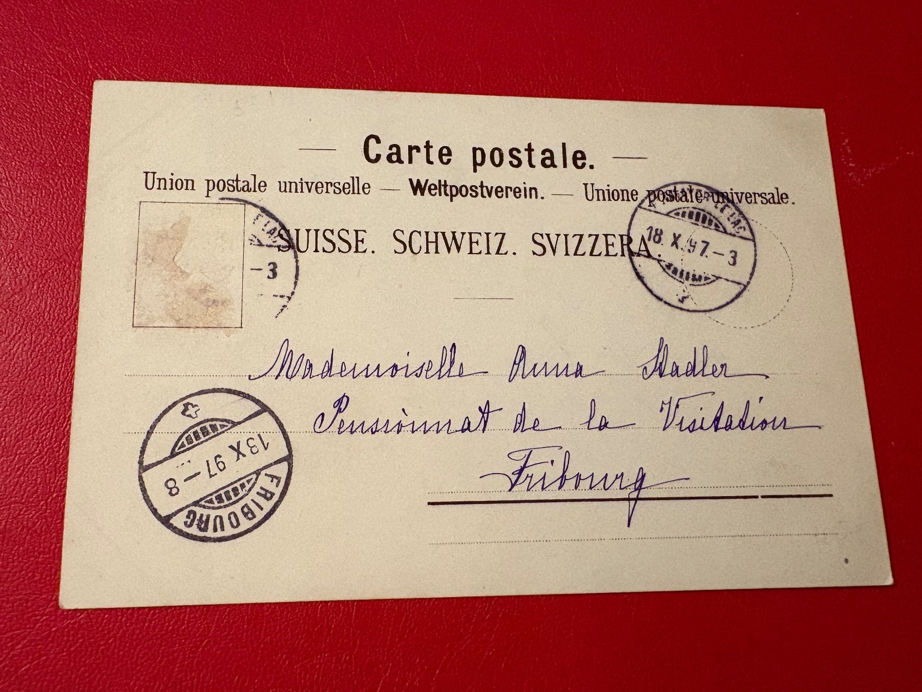 Cartoline postali: LITHO 1897 / Souvenir d'Estavayer – Usato da St-Légier-La Chiésaz venduto da Theo005 1