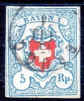 1851 RAYON I NR. 17II.1.04 DÜNNES PAPIER TOP VOLLRANDIG