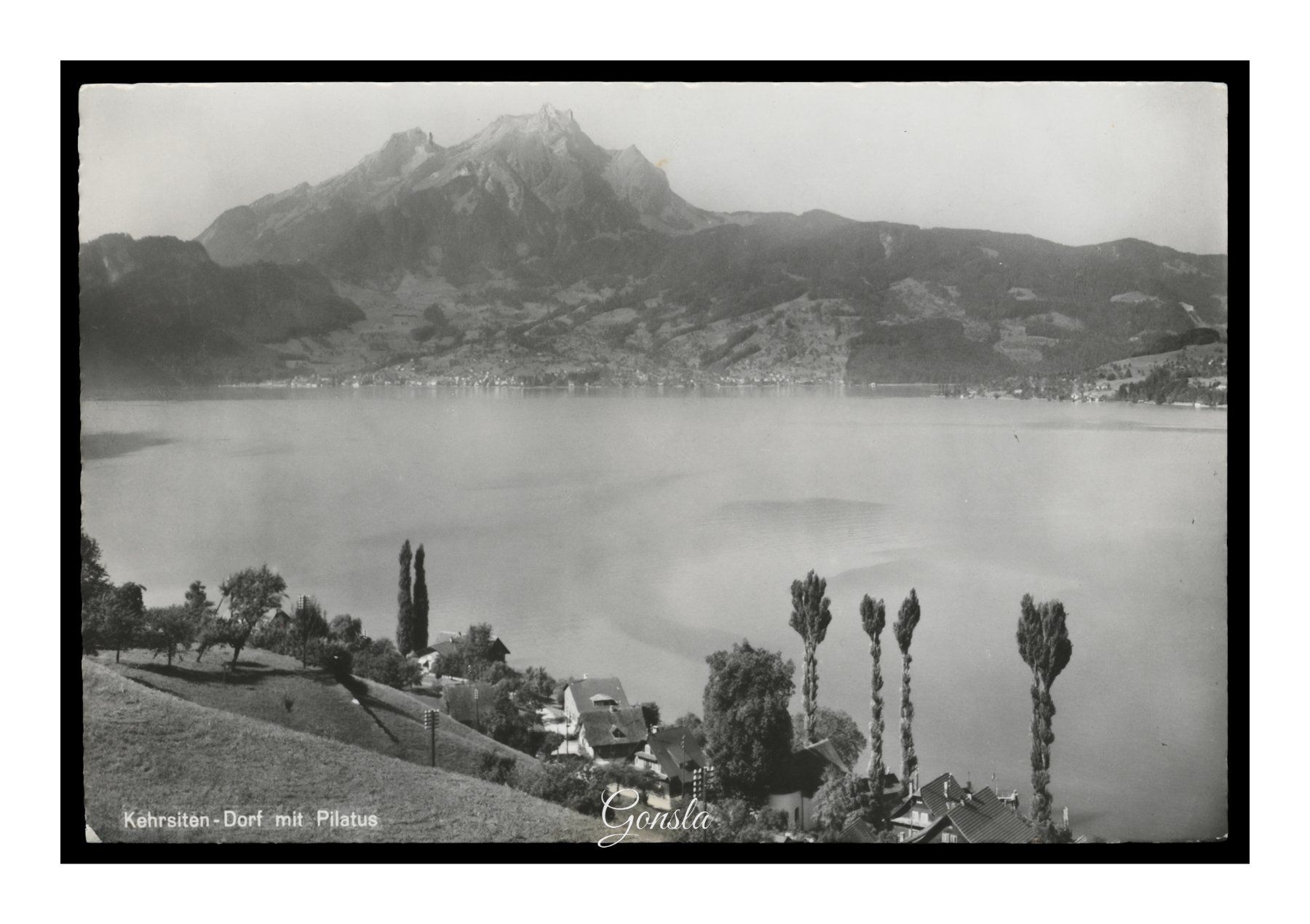Cartoline postali: KEHRSITEN - 1960 "Dorf mit Pilatus" – Usato da Onex venduto da Lagorel01