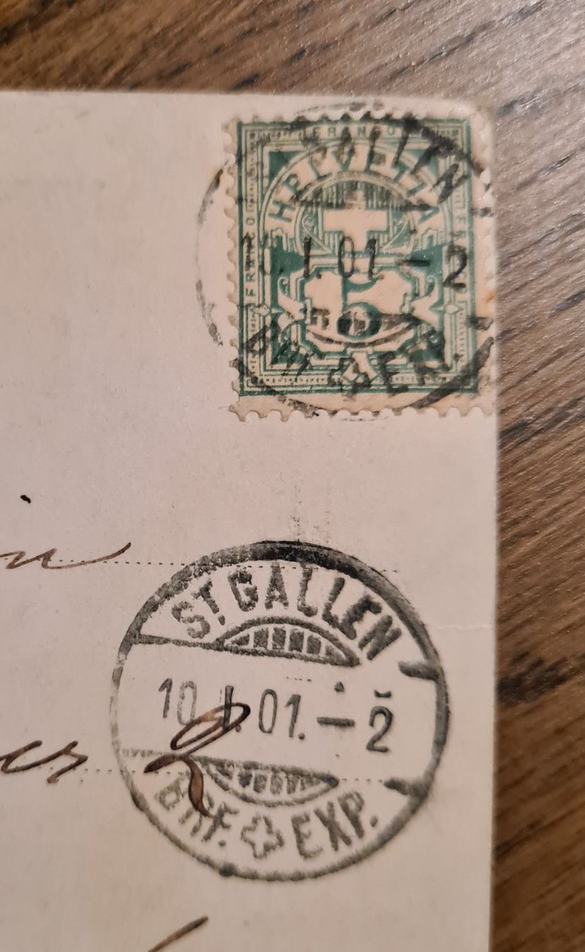 Cartoline postali: St. Gallen 1901 – Usato da Ebikon venduto da Donar50 1