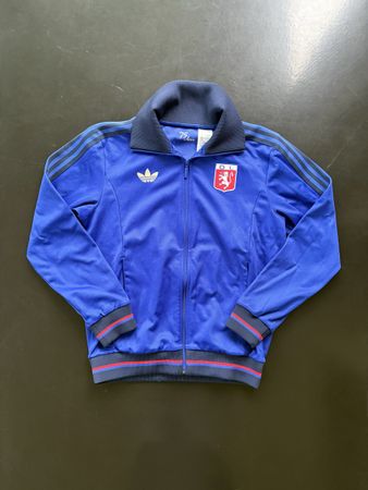 Trainingsjacke Adidas Olympique Lyon blau Grösse M