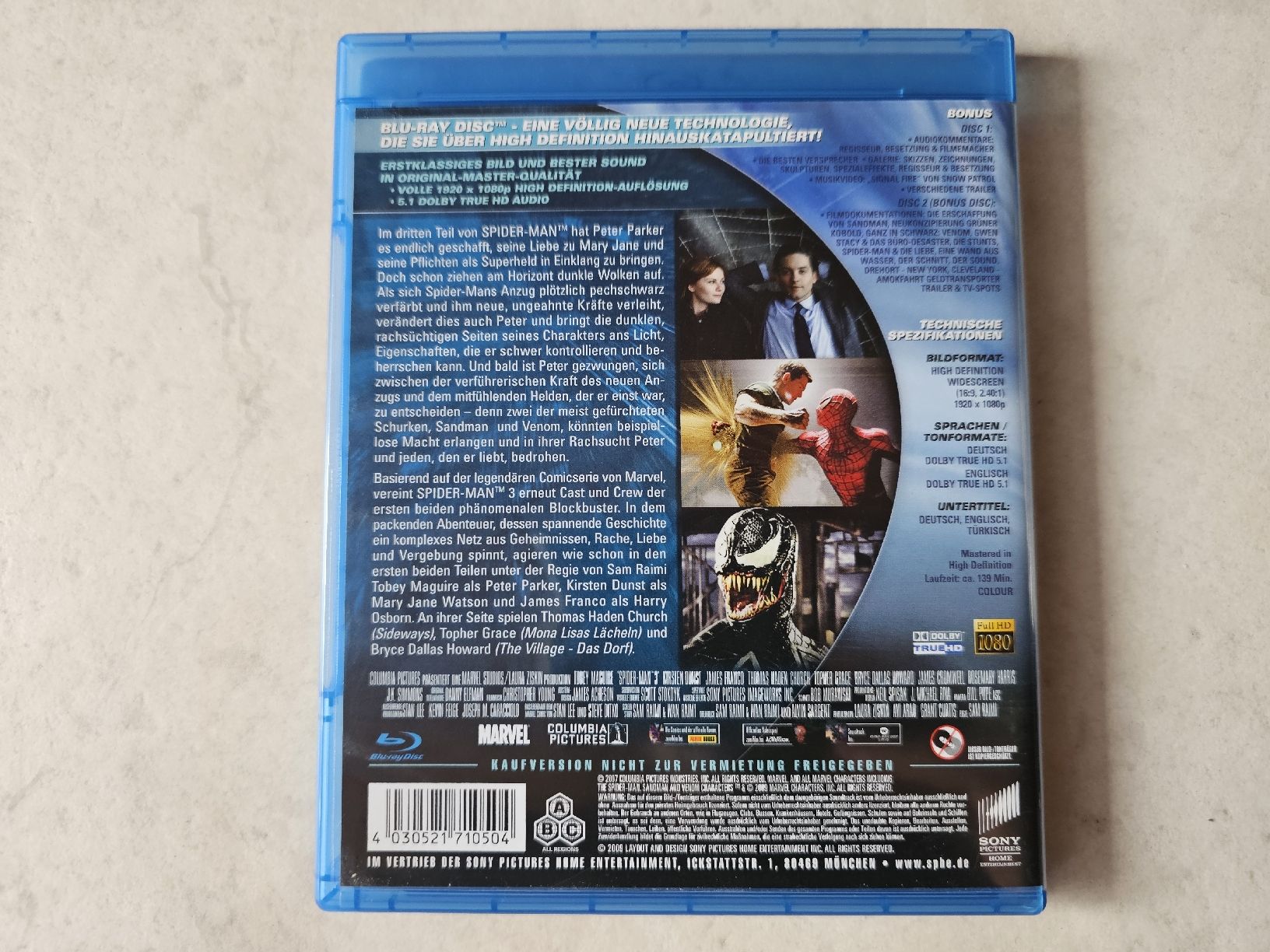 Tutti i DVDs: Spiederman 3  /  Bluray 2 Disc Edition – Usato da Schneisingen venduto da backstore24 1