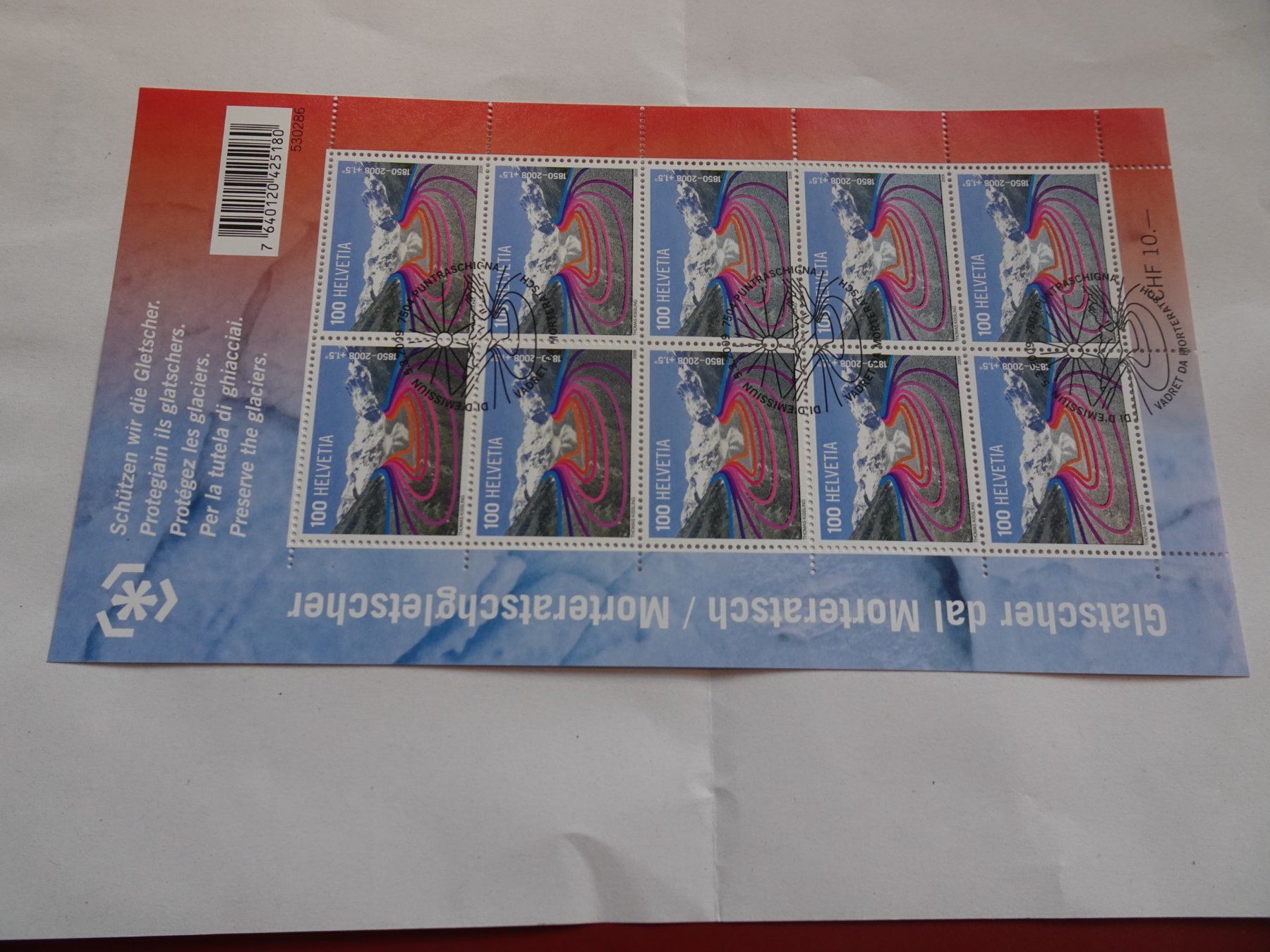 Alle Briefmarken: 2009, KLEINBOGEN MORTERATSCHGLETSCHER, POSTFRISCH – Neu (gemäss Beschreibung) aus Eschenbach SG von eDaisy 1