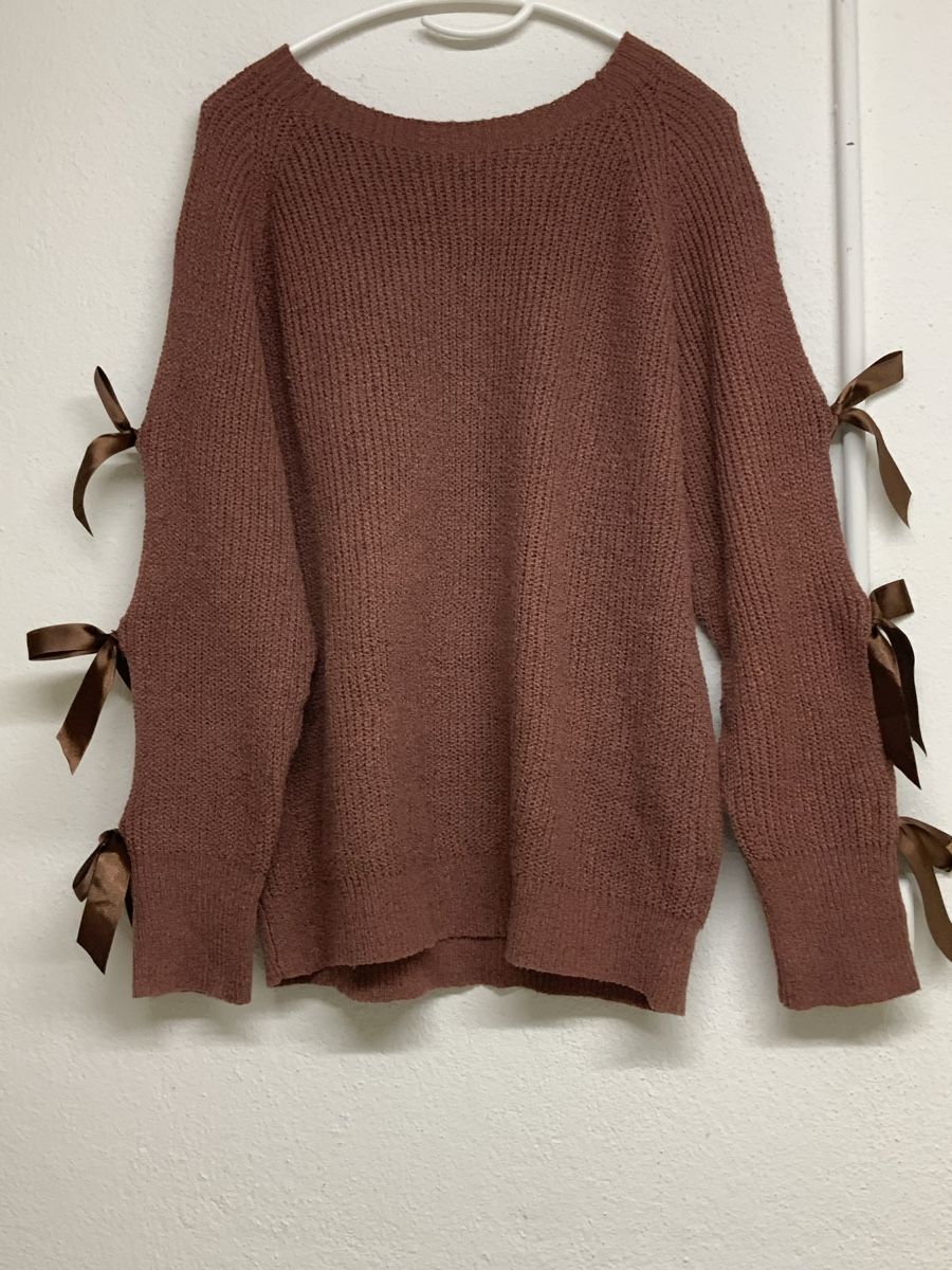 Pulls & Sweat-shirts: Pullover Damen Grösse L Braun mit Schleifen 100% Polyester – D'occasion à Wallisellen par AS.TZ. 6