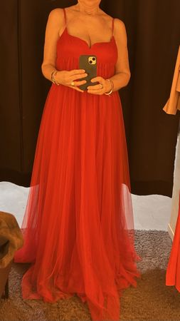 Vera Wang Kleid GR 38“Red Berries", Gr.38, Tüll, neu mit Eti