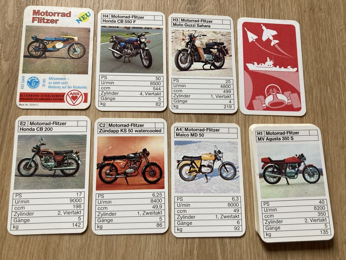Giochi: Motorrad Flitzer Quartett 1976 – Usato da Wichtrach venduto da Queensparkunite