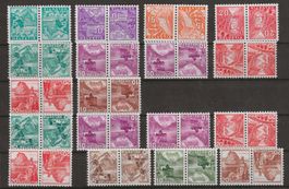 Lot postfrische Kehrdrucke 1934 - 1948 ** KP 205.--