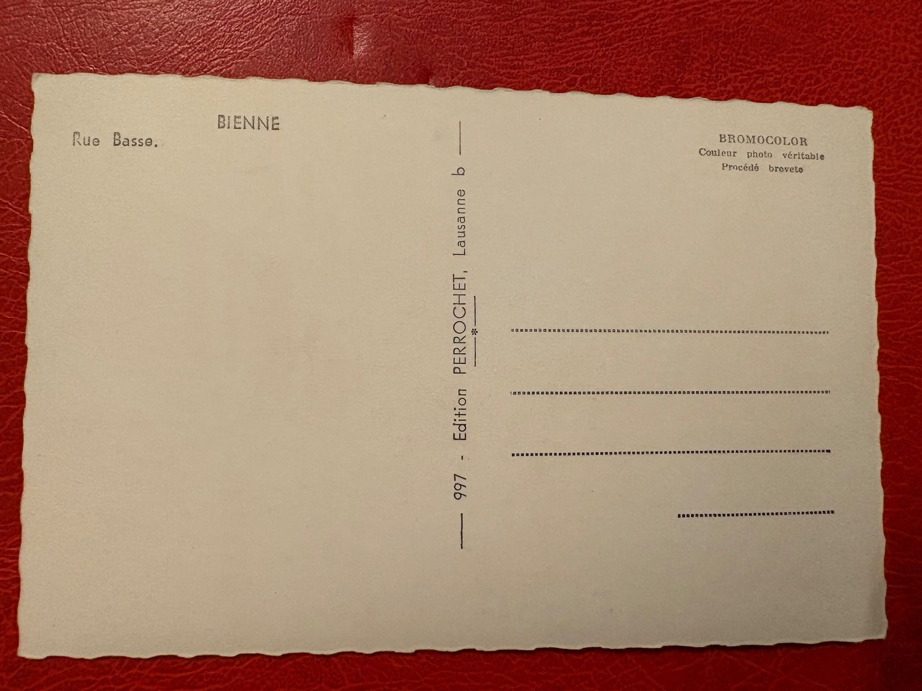 Ansichtskarten: Bienne / Rue basse – Gebraucht aus St-Légier-La Chiésaz von Theo005 1