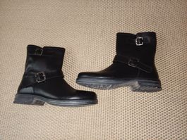 Bottes Bata style motard pointure 39 en cuir noir