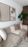 Elegante Chesterfield-Sofagarnitur in Beige – Sehr gepflegt