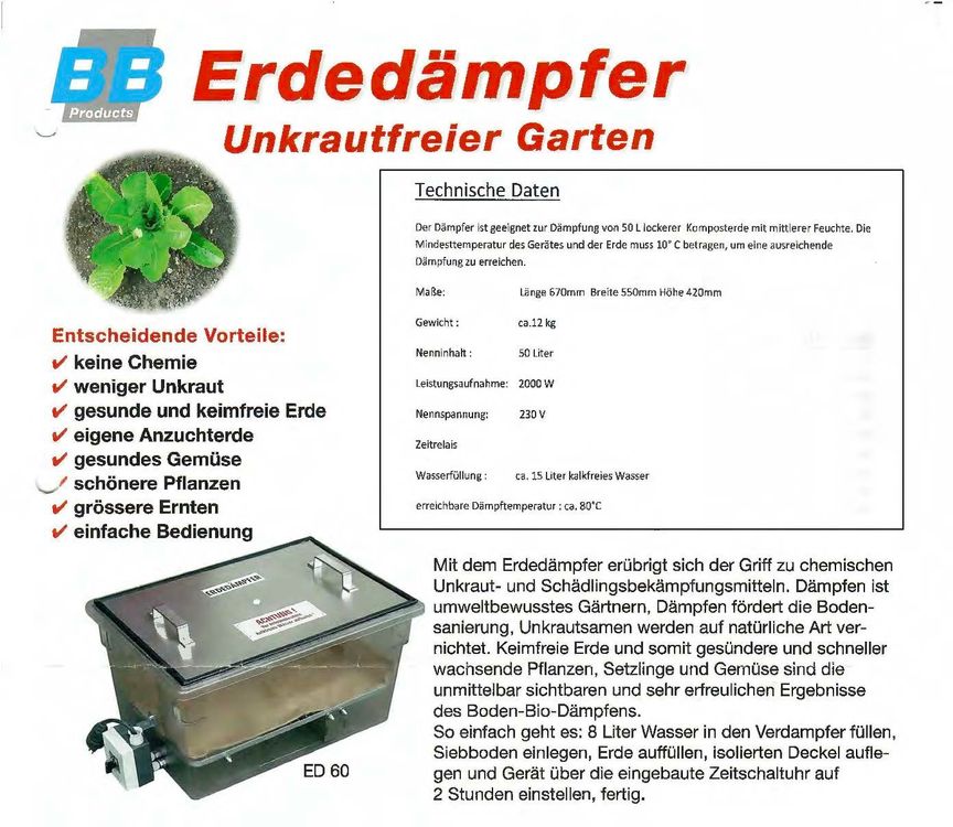 Sterilisator für GartenErde Kaufen auf Ricardo