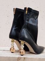 40 - Grösse, Schwarze High Heels Stiefeletten